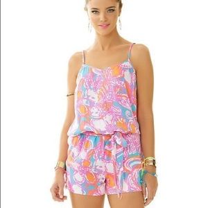 NWOT Feeling Tanked Silky Romper with Belt